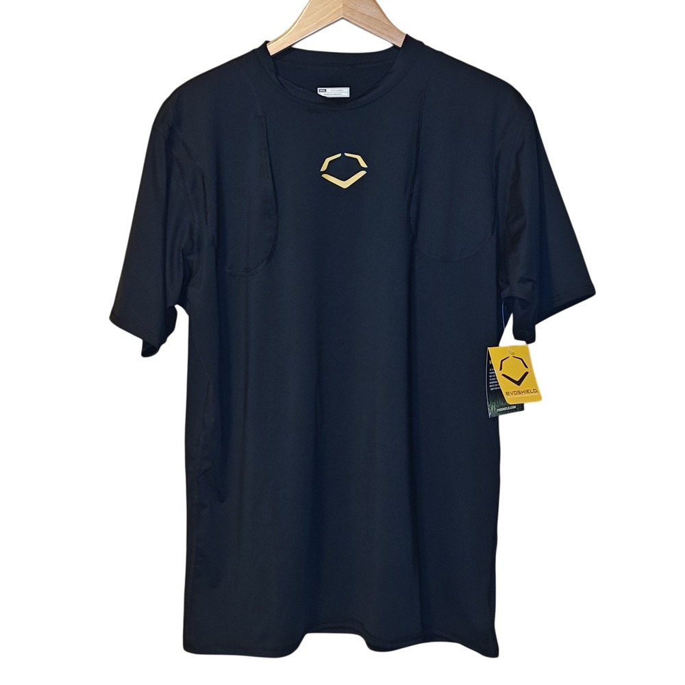 New EvoShield Men's 2XL Sport Compression Shirt Short Sleeve‎ Black Comfort